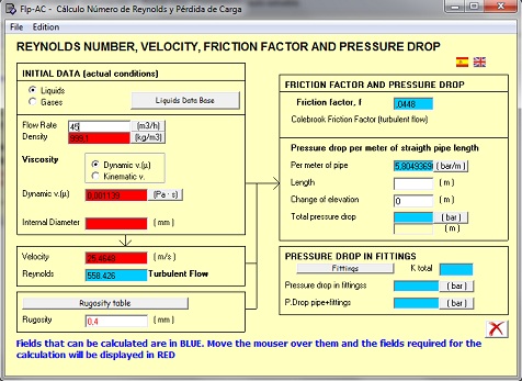 Pressure Drop Reynolds Number