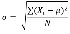 formula desviación estándar poblacional