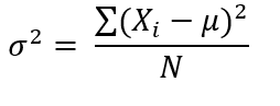 formula de la varianza